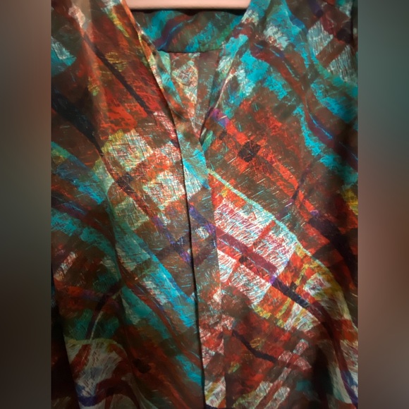 Vintage non-wrinkle breathable lightweight polyester size L - Picture 3 of 12